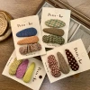 The new Korean-style cute fabric checkered hair clips, water drop bb clips, girlish edge clips, broken hair clips and bangs clips are all stylish and versatile Specification image
